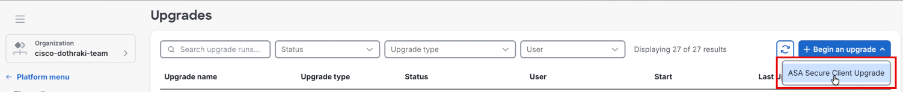 ASA Secure Client Upgrade